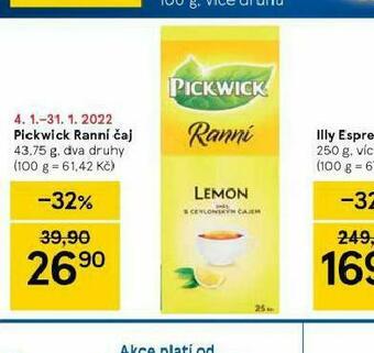 Tesco Pickwick ranní čaj nabídka