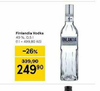 Tesco Finlandia vodka nabídka