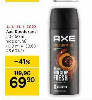 Tesco Axe deodorant nabídka