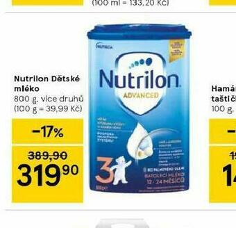 Tesco Nutrilon dětské mléko nabídka