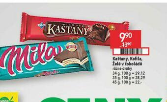 Globus Kaštany, kofila, želé v čokoládě nabídka