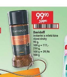 Globus Davidoff instantní a mletá káva nabídka