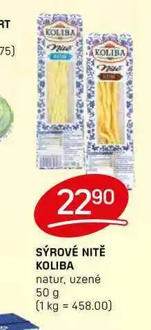 Flop SÝROVÉ NITĚ KOLIBA natur, uzené 50 g nabídka