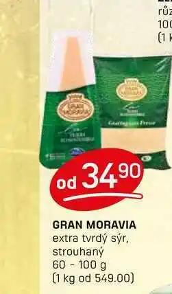 Flop GRAN MORAVIA extra tvrdý sýr, strouhaný 60 - 100g nabídka