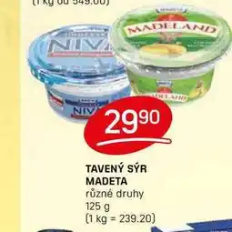 Flop TAVENÝ SÝR MADETA různé druhy 125 g nabídka