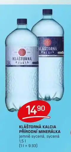 Flop KLÁŠTORNÁ KALCIA PŘÍRODNÍ MINERÁLKA jemně sycená, sycená 1,5l nabídka
