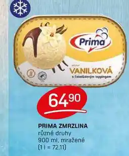 Flop PRIMA ZMRZLINA různé druhy 900 ml, mražené nabídka
