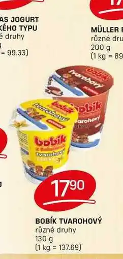 Flop BOBÍK TVAROHOVÝ různé druhy 130 g nabídka