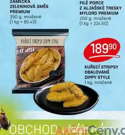 Flop KUŘECÍ STRIPSY OBALOVANÉ ZIPPY STYLE 1 kg, mražené nabídka