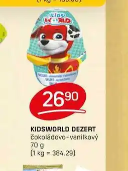 Flop KIDSWORLD DEZERT čokoládovo-vanilkový 70 g nabídka