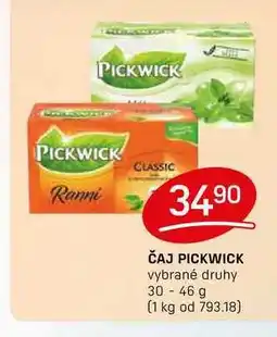 Flop ČAJ PICKWICK vybrané druhy 30-46 g nabídka