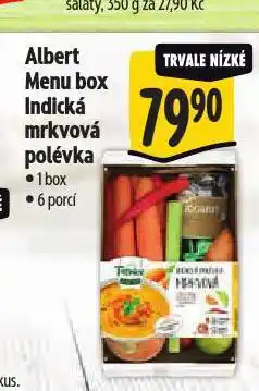 Albert Menu box indická polévka mrkvová nabídka
