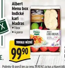 Albert Menu box indické kari madras nabídka