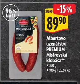 Albert Mistrovská klobása nabídka