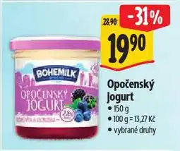 Albert Opočenský jogurt nabídka