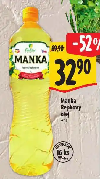 Albert Manka řepkový olej nabídka