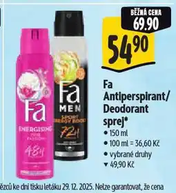 Albert Fa antiperspirant nabídka