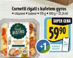 Albert Cornetti rigati s kuřetem gyros nabídka