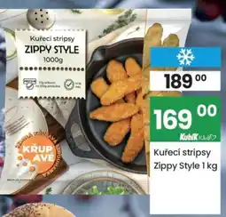 Kubík potraviny Kuřecí stripsy Zippy Style nabídka