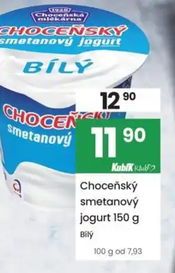 Kubík potraviny Choceňský smetanový jogurt nabídka