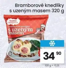 Kubík potraviny Bramborové knedlíky s uzeným masem nabídka