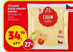 Penny Market SÝR EIDAM BLOČEK KARLOVA KORUNA, 250 g nabídka