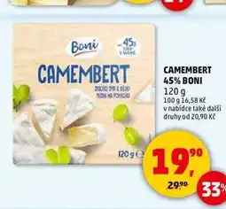 Penny Market CAMEMBERT 45% BONI, 120 g nabídka