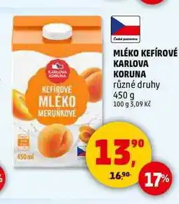 Penny Market MLÉKO KEFÍROVÉ KARLOVA KORUNA, 450 g nabídka