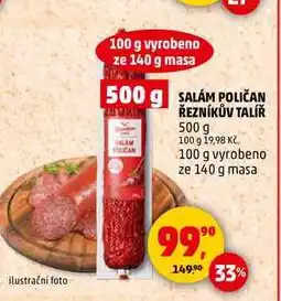 Penny Market SALÁM POLIČAN ŘEZNÍKŮV TALÍŘ, 500 g nabídka