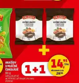 Penny Market ARAŠÍDY V MLÉČNÉ ČOKOLÁDĚ, 80 g nabídka