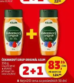 Penny Market ČEKANKOVÝ SIRUP ORIGINÁL 4SLIM, 350 g nabídka