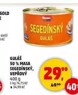 Penny Market GULÁŠ 50 % MASA SEGEDÍNSKÝ, VEPŘOVÝ, 400 g nabídka