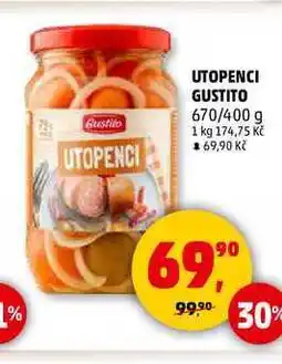 Penny Market UTOPENCI GUSTITO, 670 g nabídka