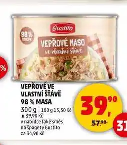 Penny Market VEPŘOVÉ VE VLASTNÍ ŠŤÁVĚ 98% MASA, 300 g nabídka