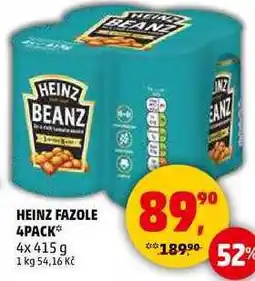 Penny Market HEINZ FAZOLE 4PACK, 4x 415 g nabídka