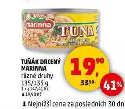 Penny Market TUŇÁK DRCENÝ MARINNA, 185 g nabídka