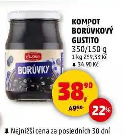 Penny Market KOMPOT BORŮVKOVÝ GUSTITO, 350 g nabídka