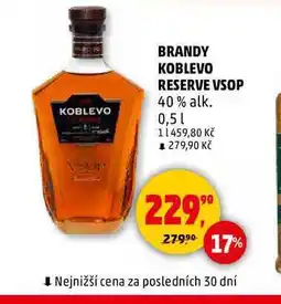 Penny Market BRANDY KOBLEVO RESERVE VSOP, 0,5 l nabídka