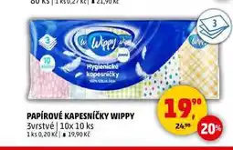 Penny Market PAPÍROVÉ KAPESNÍČKY WIPPY 3vrstvé, 10x 10 ks nabídka