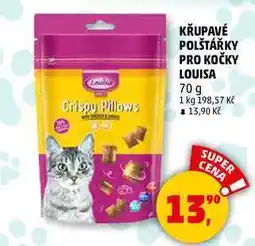 Penny Market KŘUPAVÉ POLŠTÁŘKY PRO KOČKY LOUISA, 70 g nabídka