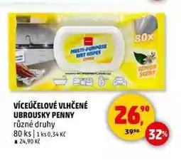 Penny Market VÍCEÚČELOVÉ VLHČENÉ UBROUSKY PENNY, 80 ks nabídka