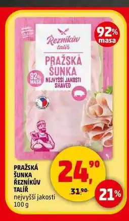 Penny Market PRAŽSKÁ ŠUNKA ŘEZNÍKŮV TALÍŘ, 100 g nabídka