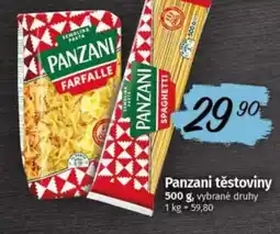 COOP TIP Panzani těstoviny nabídka