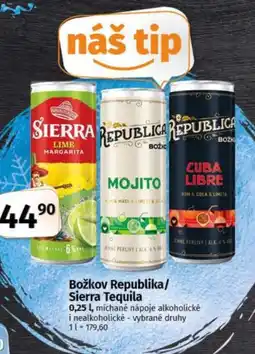 COOP TIP Božkov Republika/ Sierra Tequila nabídka