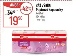 Globus VÁŠ VÝBĚR Papírové kapesníky nabídka