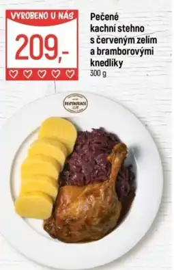 Globus Pečené kachní stehno s červeným zelím a bramborovými knedlíky nabídka