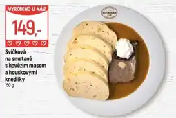 Globus Svíčková na smetaně s hovězím masem a houskovými knedlíky nabídka