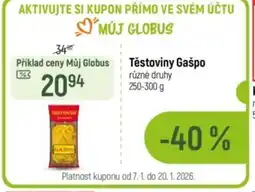 Globus Těstoviny Gašpo nabídka
