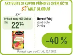 Globus BERCOFF čaj nabídka
