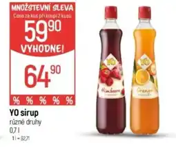 Globus YO sirup nabídka